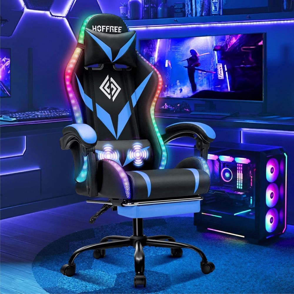 RGB Gaming Chair with Massage  - огляд і ціна Rgb Gaming Chair