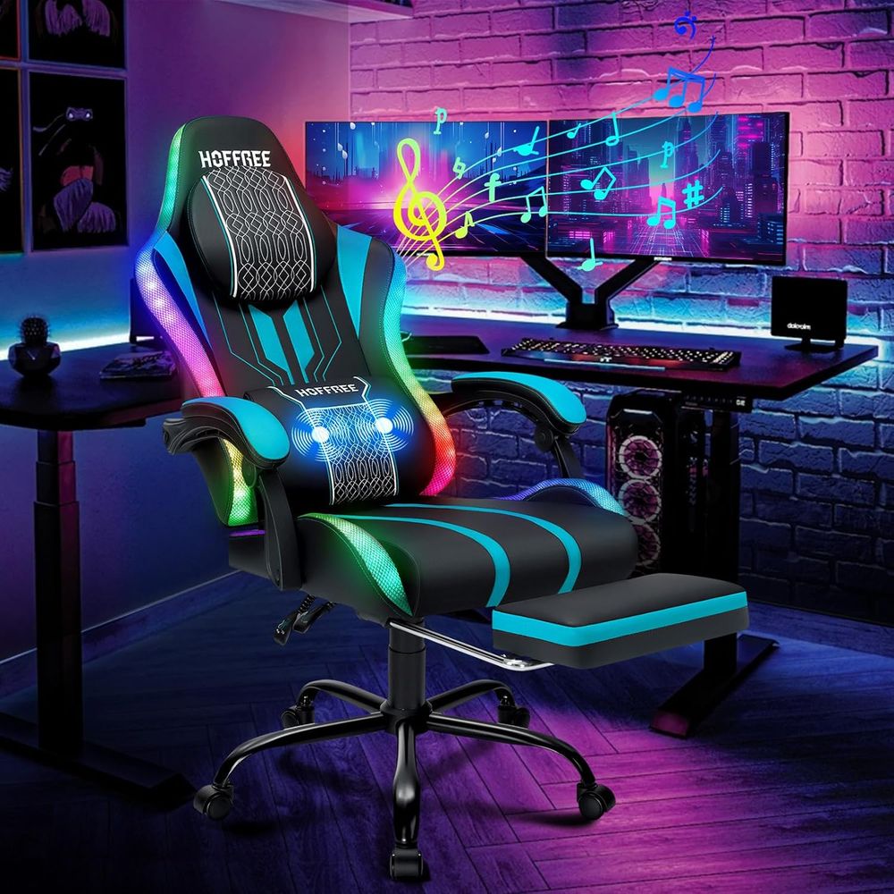Gaming Chair with LED Lights S - огляд і ціна Rgb Gaming Chair