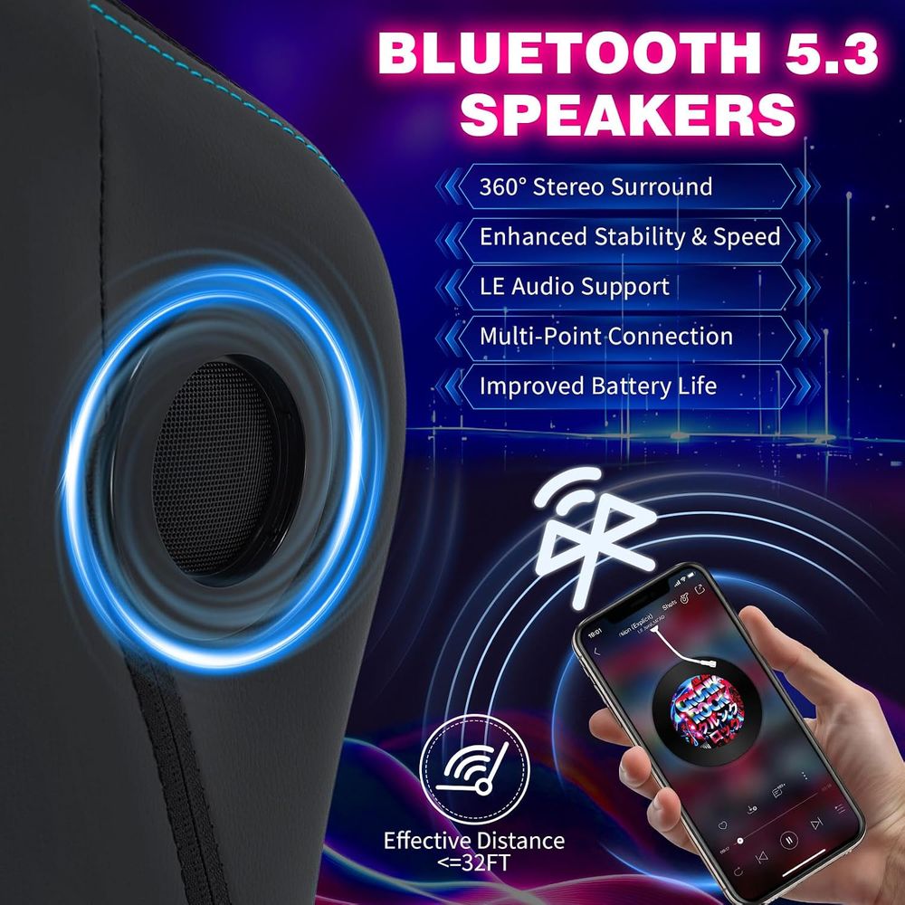 Gaming Chair with LED Lights S - огляд і ціна Rgb Gaming Chair