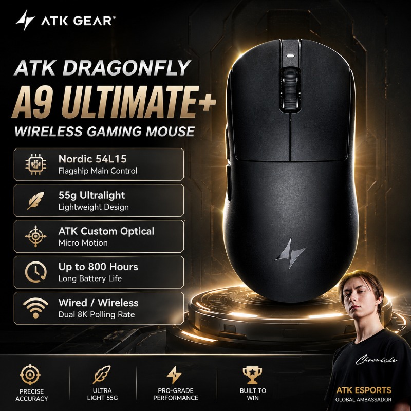 ATK Dragonfly A9 Ultimate+ Gam - огляд і ціна Ultimate Esports Gaming
