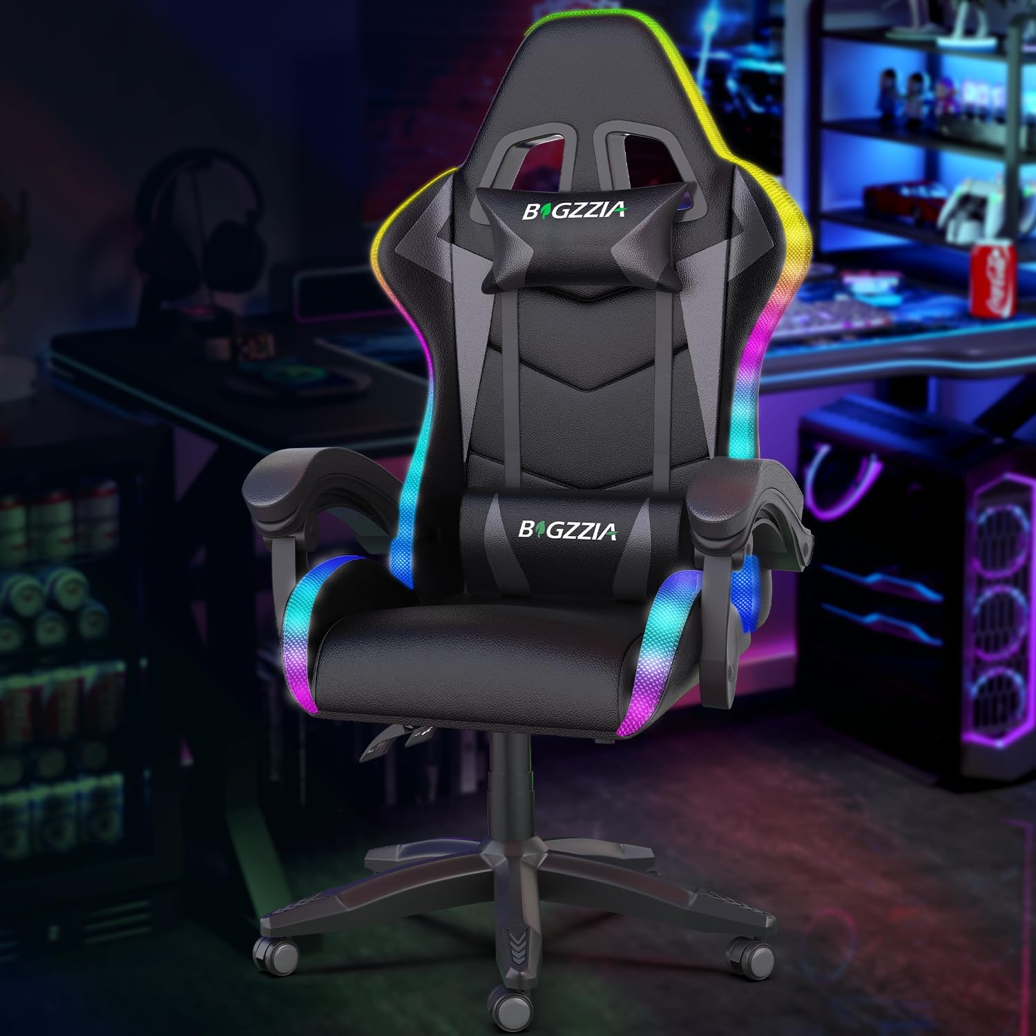 Gaming Chair with RGB LED Ligh - огляд і ціна Rgb Gaming Chair