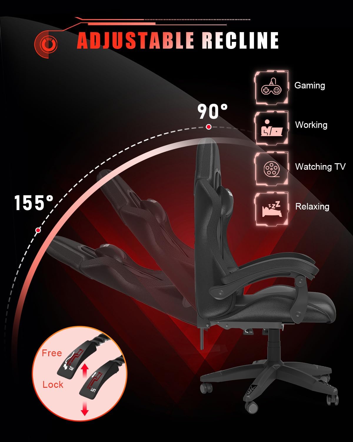 Gaming Chair with RGB LED Ligh - огляд і ціна Rgb Gaming Chair