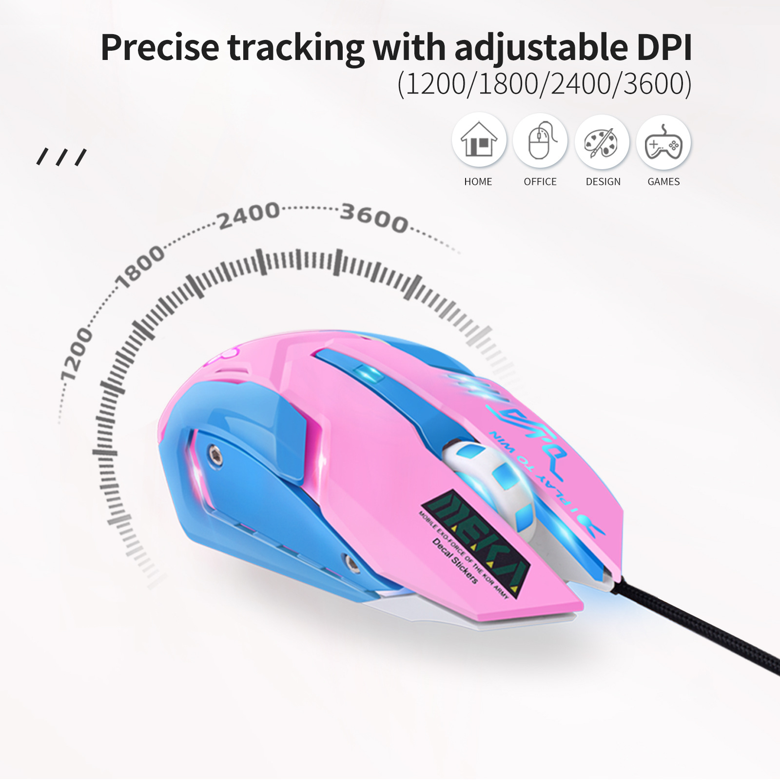 Colorful Glowing Silent Gaming - огляд і ціна Esports Gaming Mouse Weight Adjustable