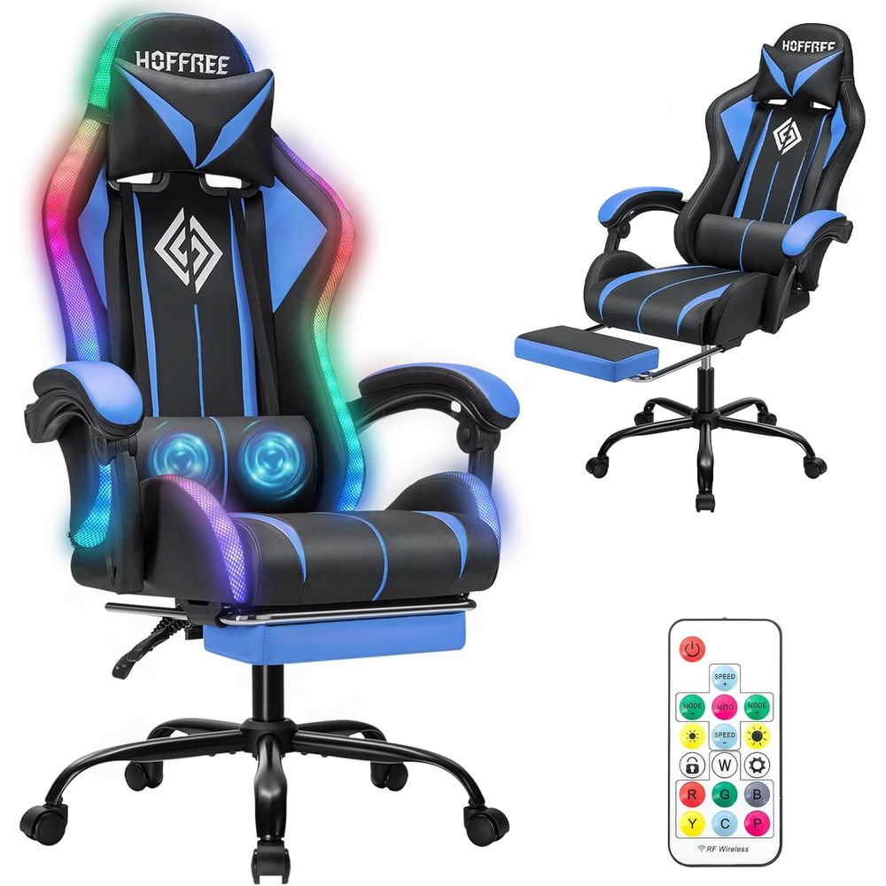 LED Gaming Chair with Massage  - огляд і ціна Rgb Gaming Chair