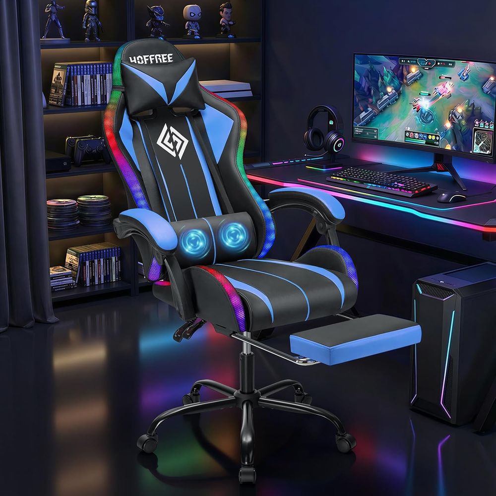 LED Gaming Chair with Massage  - огляд і ціна Rgb Gaming Chair