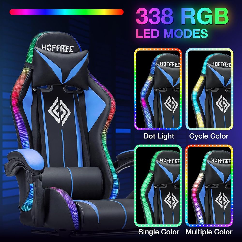 LED Gaming Chair with Massage  - огляд і ціна Rgb Gaming Chair