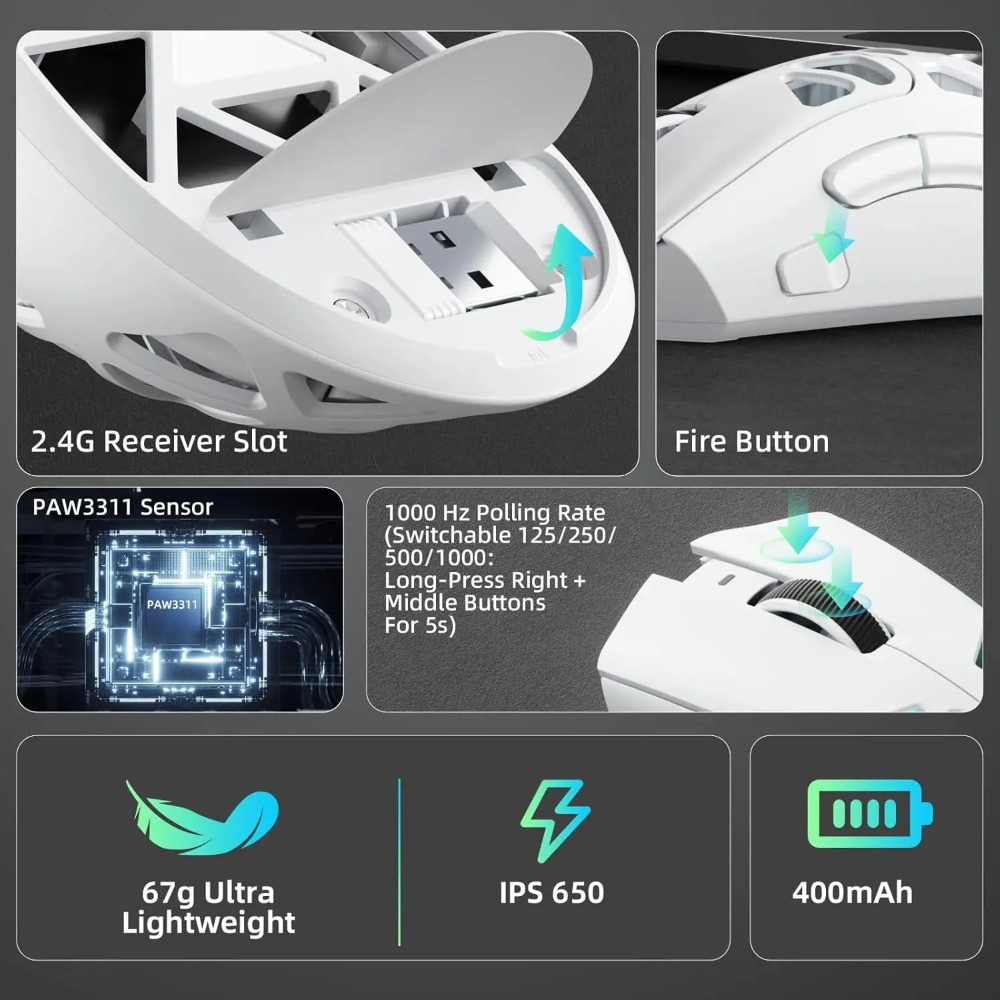 AULA SC620 New Gaming Mouse Wi - огляд і ціна Esports Gaming Mouse Weight Adjustable