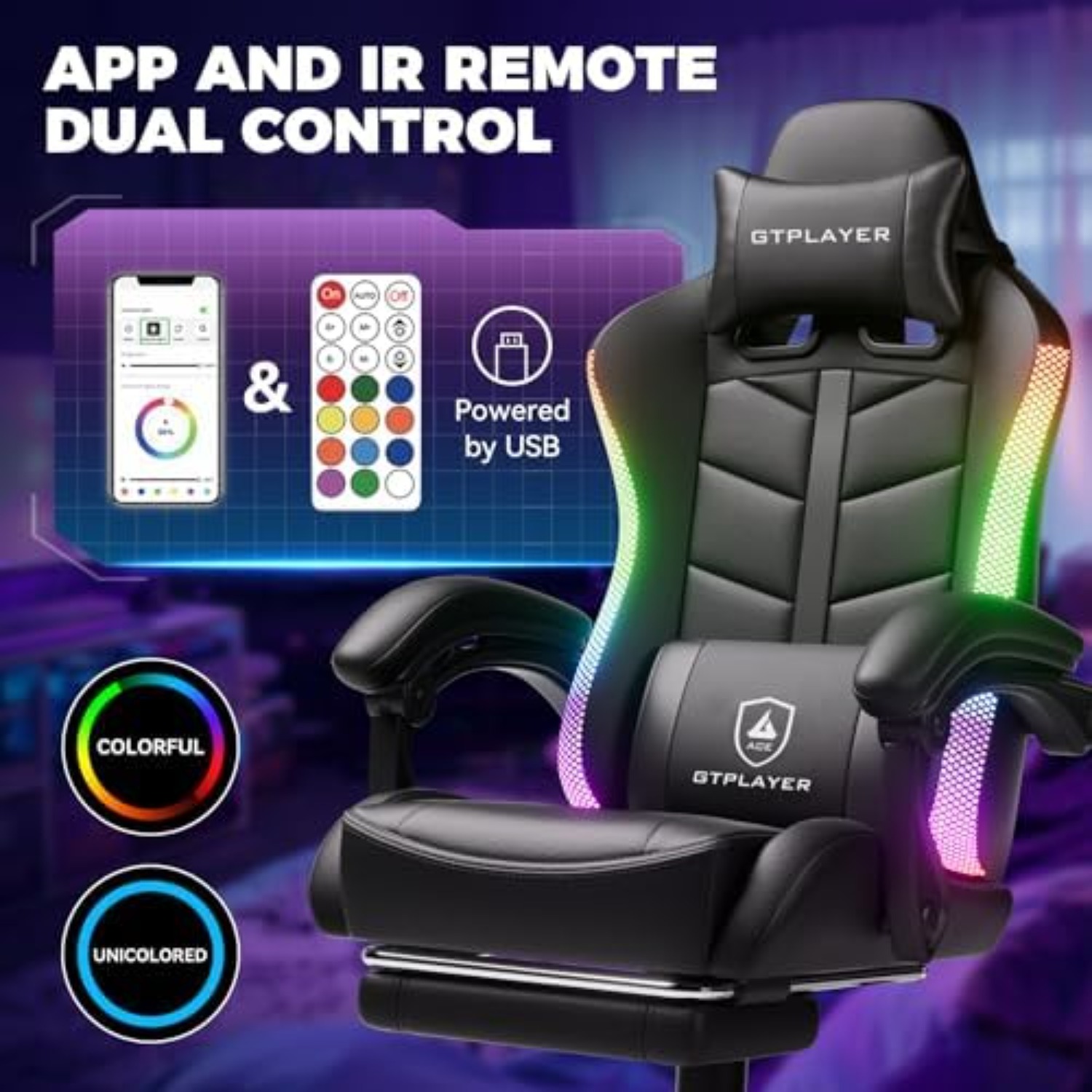 Gaming Chair, Computer Game Ch - огляд і ціна Rgb Gaming Chair